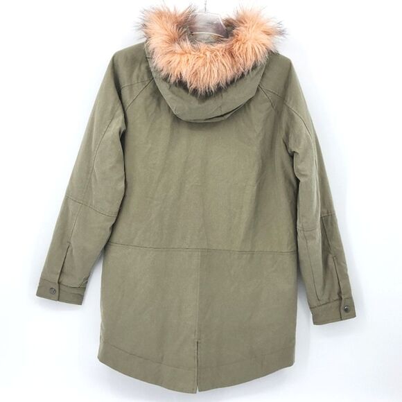 Willow & Clay Anorak Coat Parka Womens Medium Detachable Faux Fur Hood Winter - Picture 3 of 10